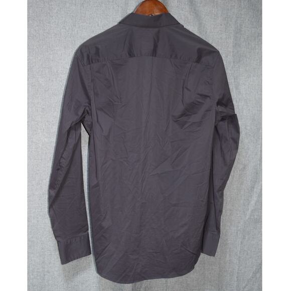 Victorinox Men’s Tailored Fit Dress Shirt Gray Long Sleeve Size Small - Picture 4 of 4